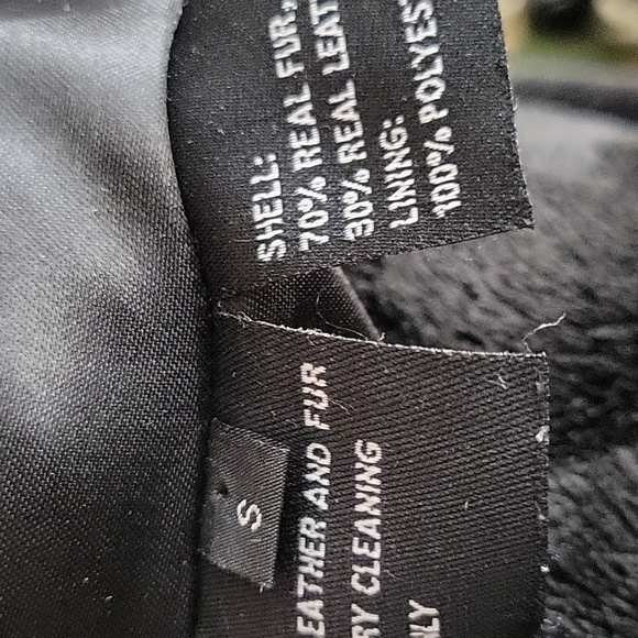 REAL FOX FUR & LEATHER VEST - Picture 5 of 7